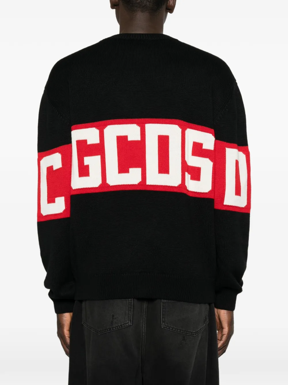 GCDS Intarsia trui Zwart