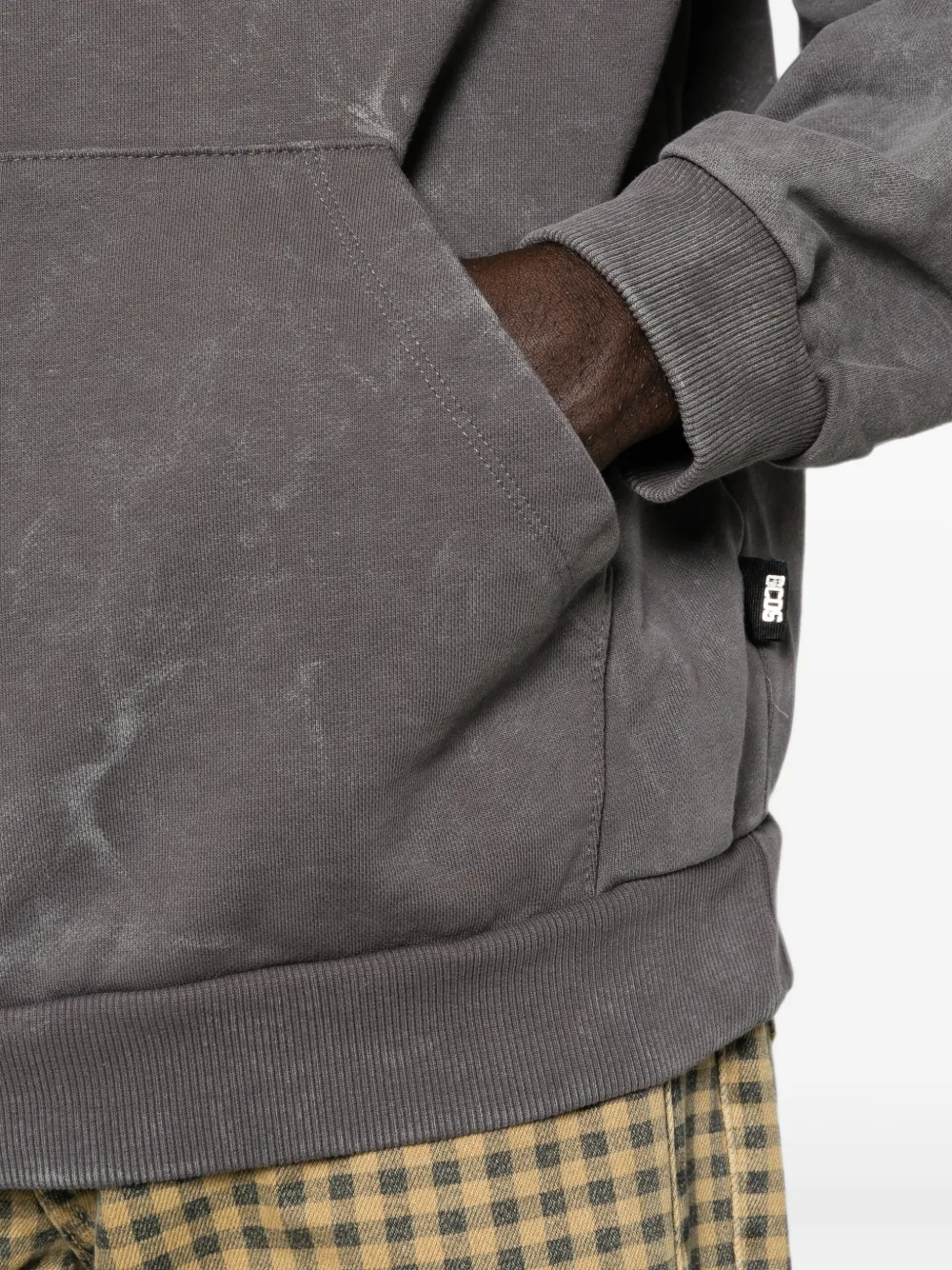 GCDS Hoodie verfraaid met studs en verwassen effect Grijs