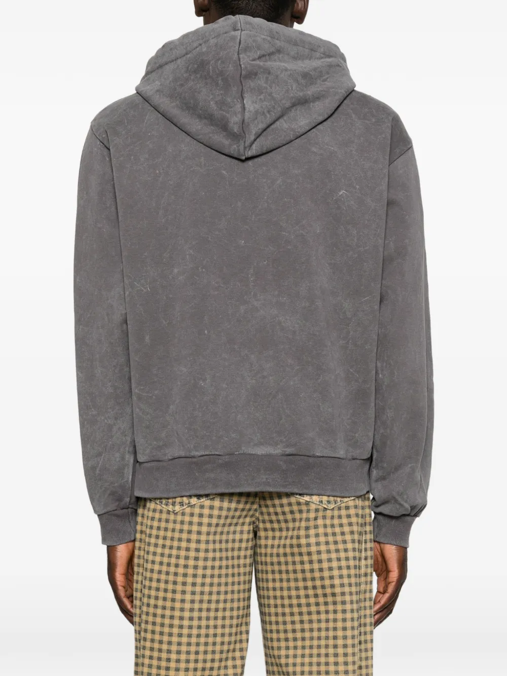 GCDS Hoodie verfraaid met studs en verwassen effect Grijs