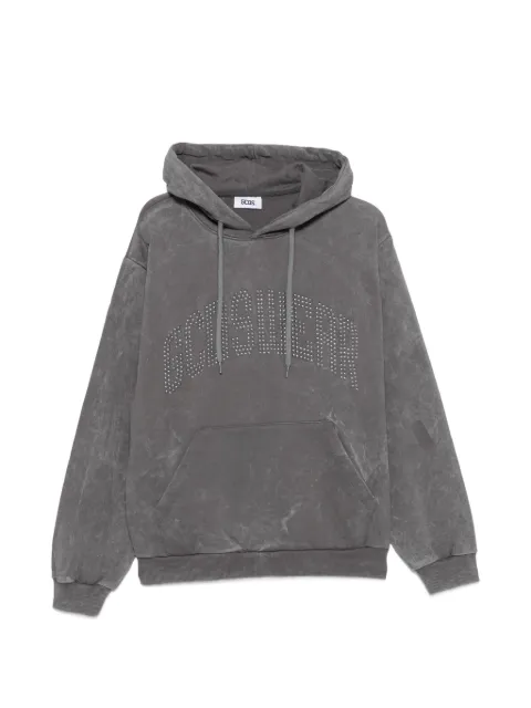 GCDS stud-embellished washed-effect hoodie