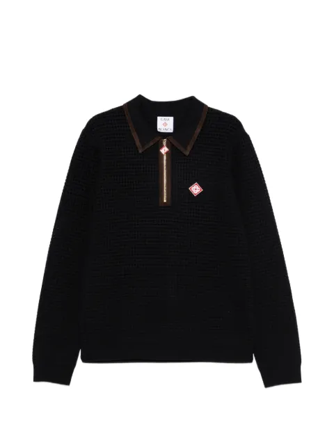 Casablanca waffle-knit zip-up sweater