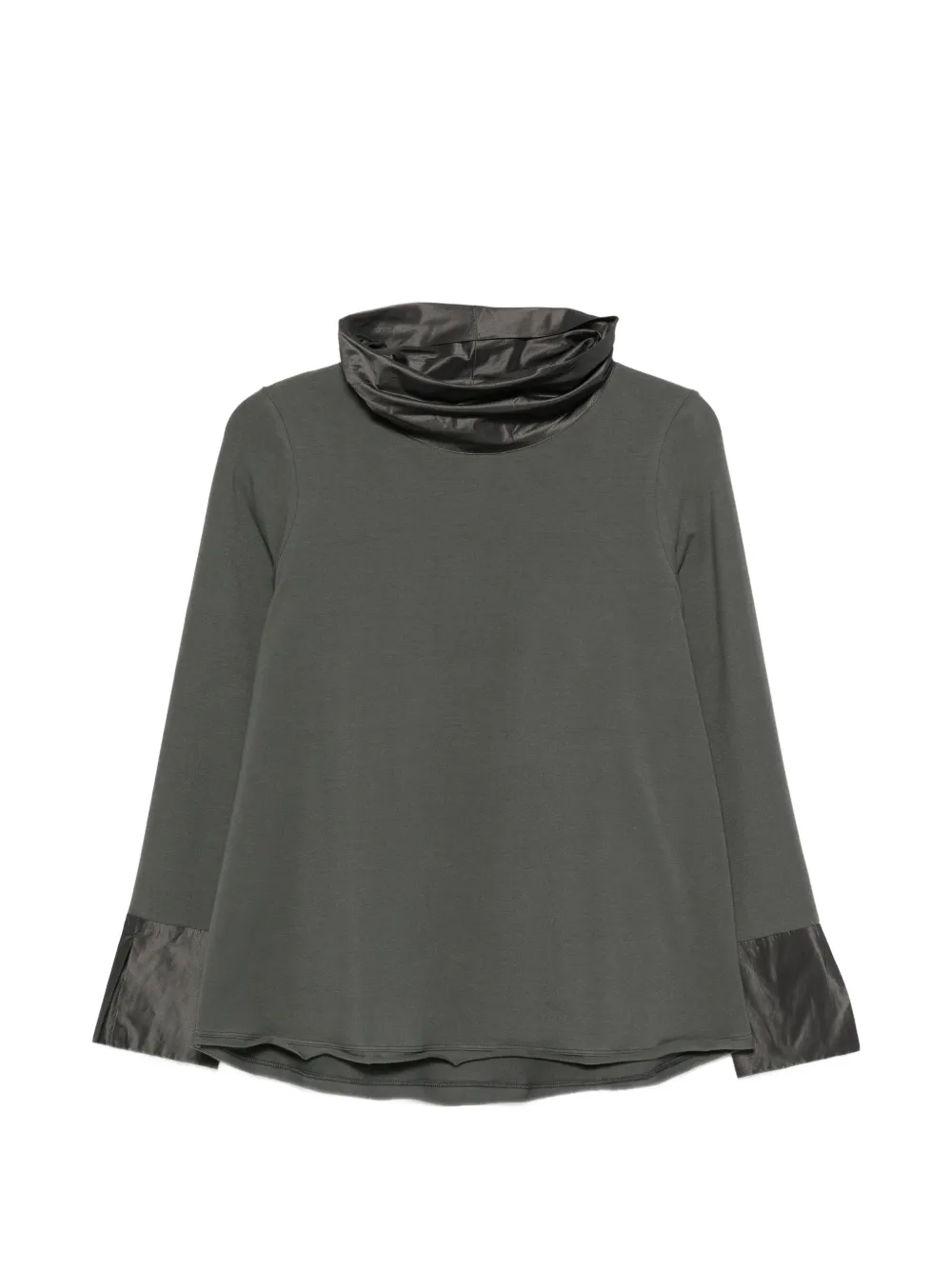 Why Ci high-neck split-cuff T-shirt
