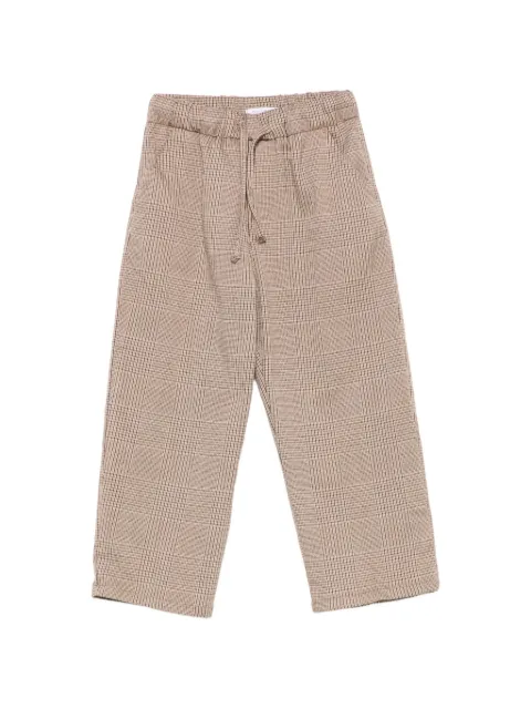 Paolo Pecora Kids check drawstring trousers