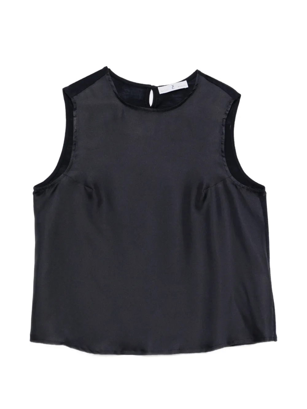 Why Ci satin-finish sleeveless blouse