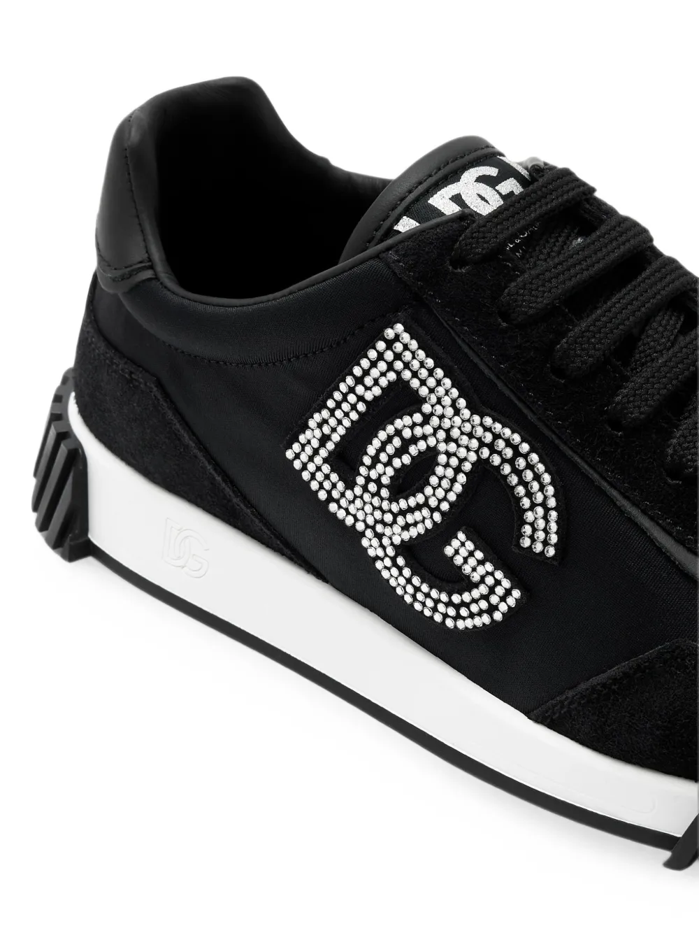 Dolce & Gabbana Kids DG Athletic suede sneakers Zwart