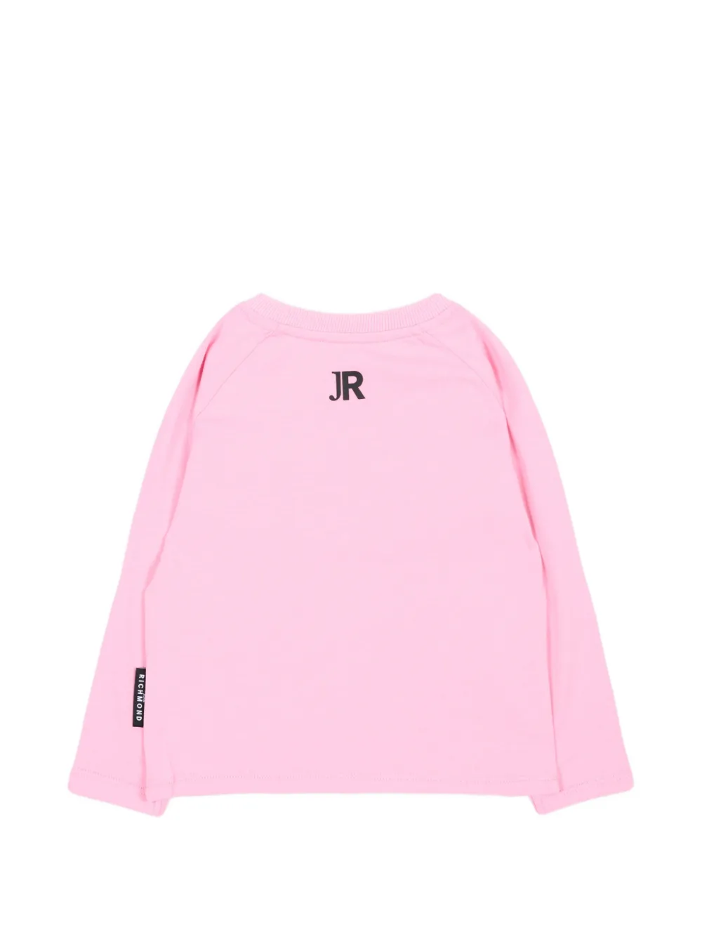 John Richmond Junior T-shirt met knoopsluiting en logoprint Roze