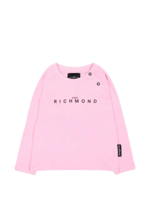 John Richmond Junior camiseta con botones y logo