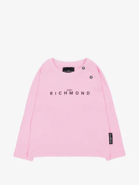 John Richmond Junior logo-print button-fastening T-shirt