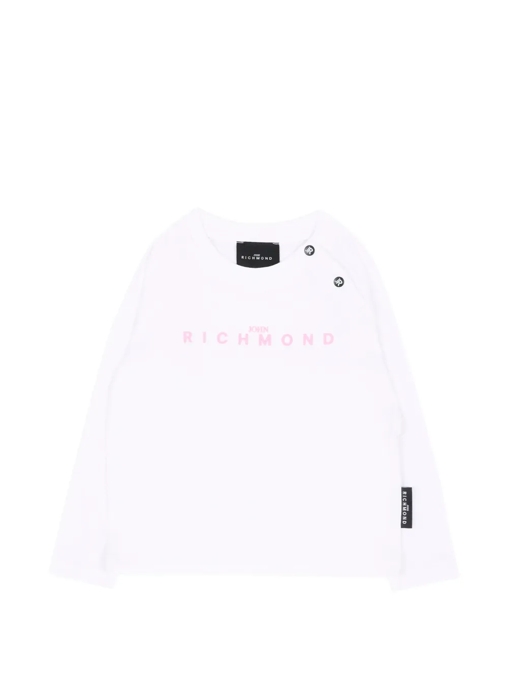 John Richmond Junior T-shirt met lange mouwen en logo-print Wit