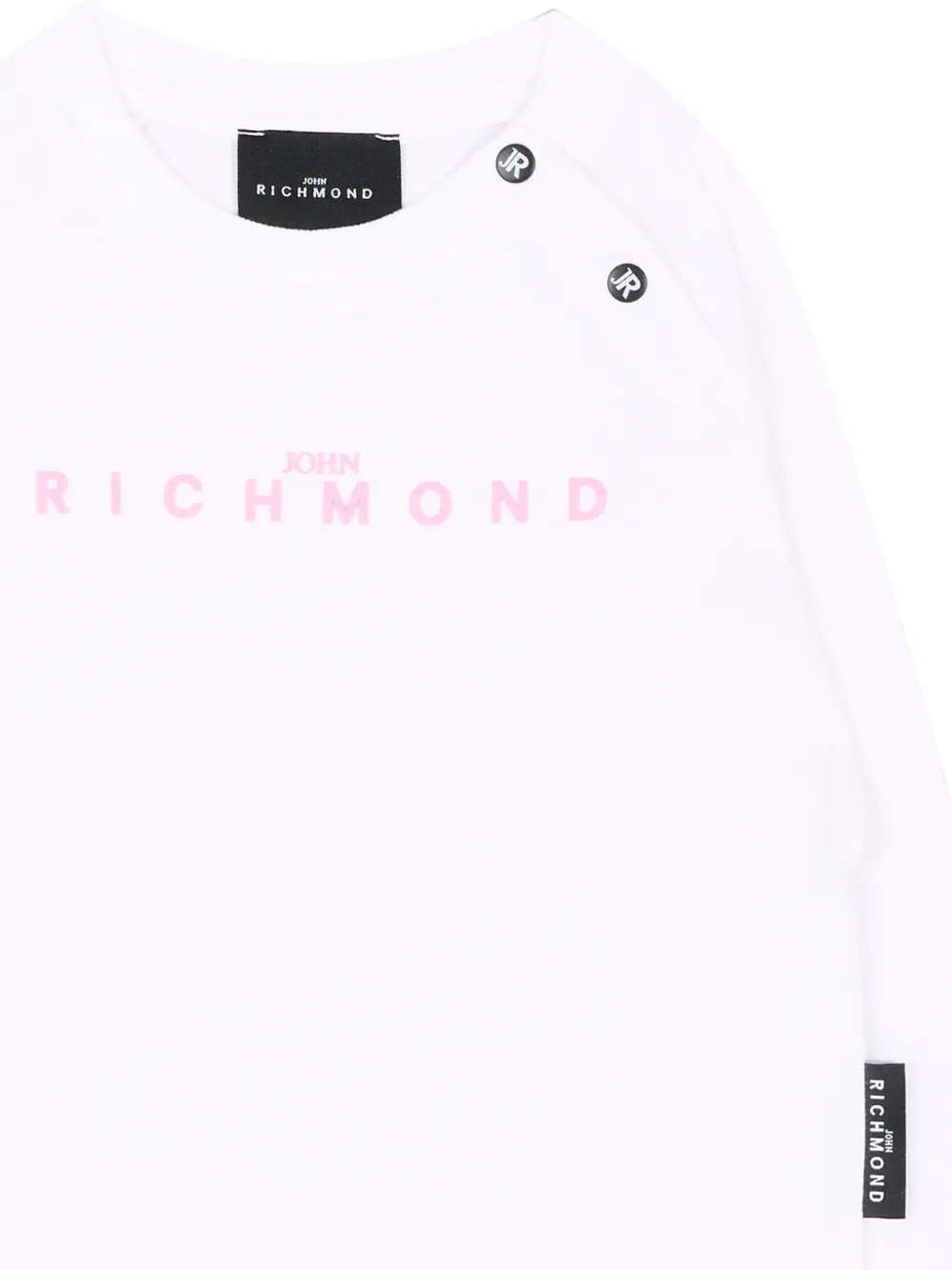 John Richmond Junior T-shirt met lange mouwen en logo-print Wit