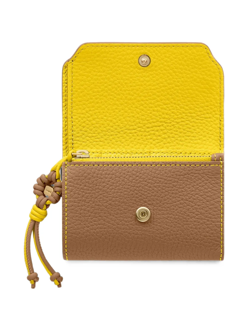 MAISON de SABRÉ Trifold leather wallet Bruin