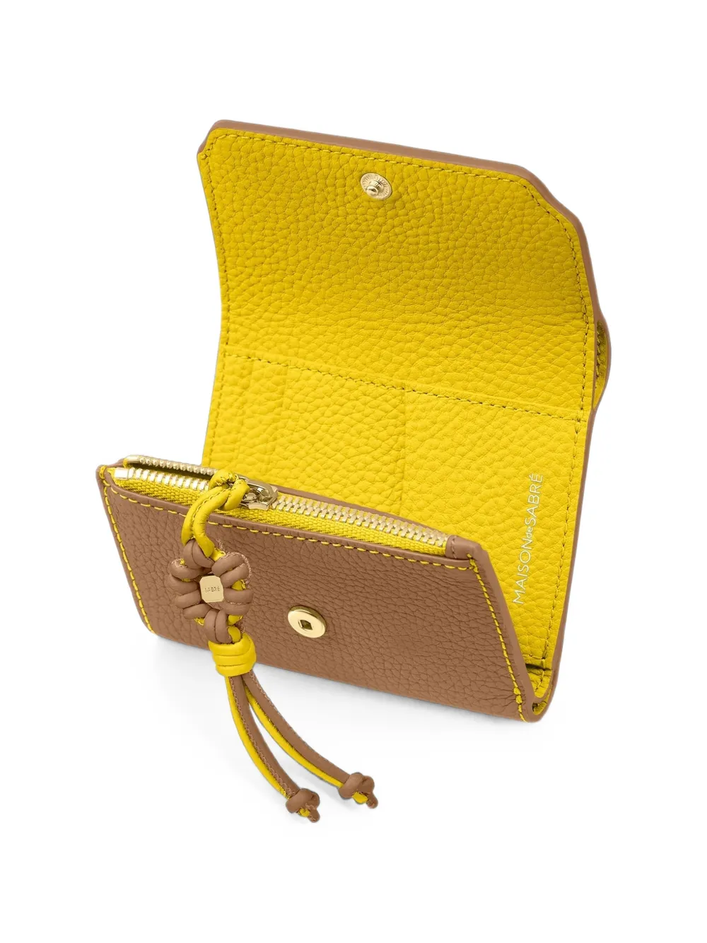 MAISON de SABRÉ Trifold leather wallet Bruin