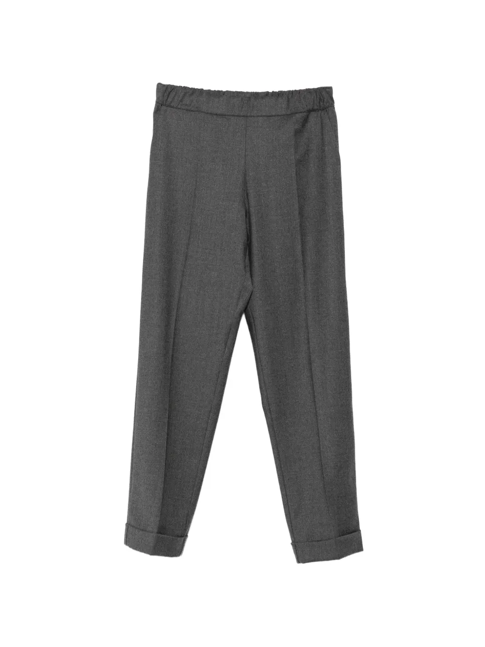 Why Ci elasticated-waistband turned-up-cuff trousers