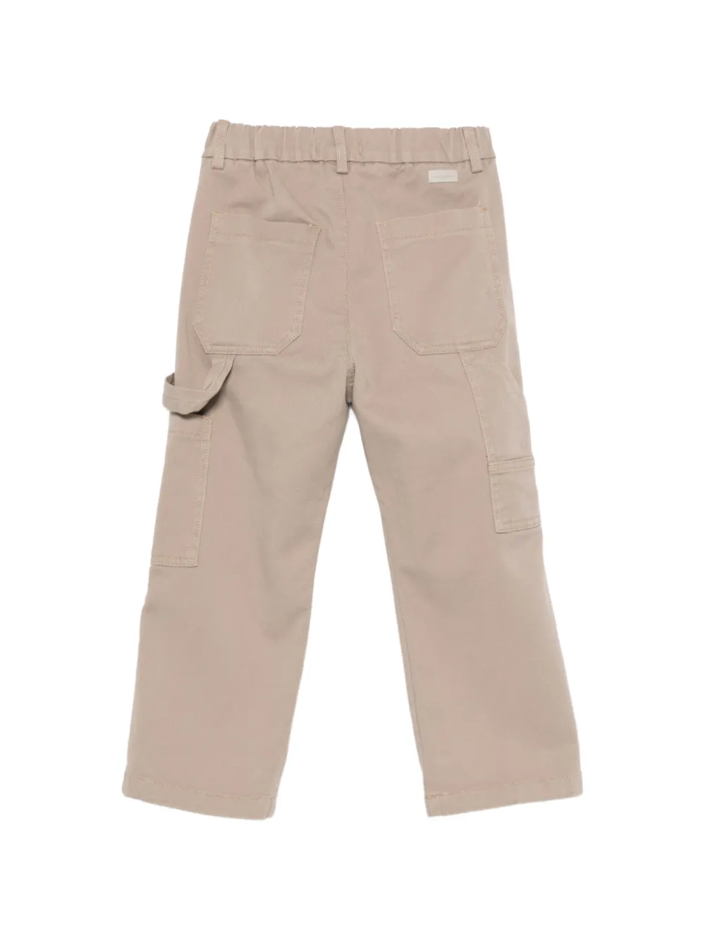 Paolo Pecora Kids Cargo broek met riemlussen Beige