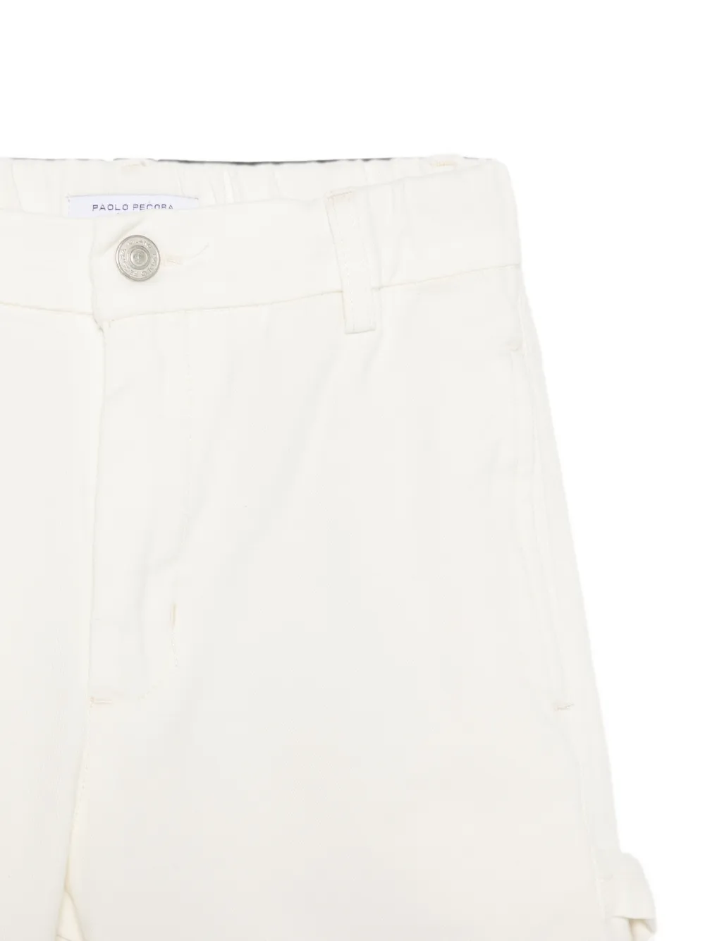 Paolo Pecora Kids Broek met riemlussen Beige