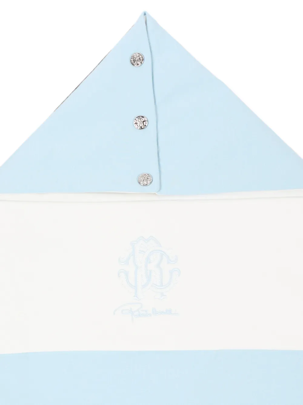 Roberto Cavalli Junior Slaapzak met colourblocking en geborduurd logo Blauw