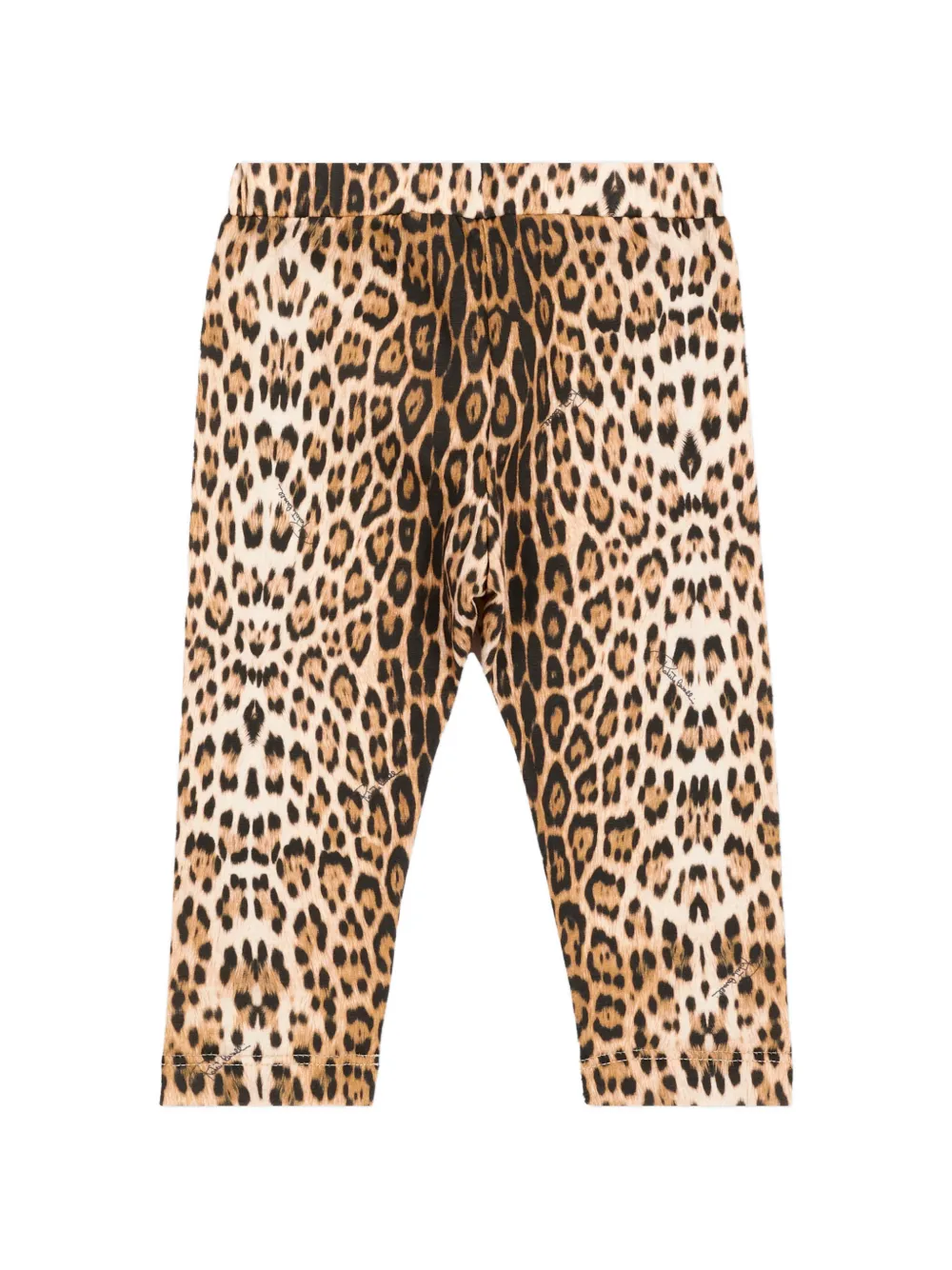 Roberto Cavalli Junior Legging met luipaardprint en logoplakkaat Beige