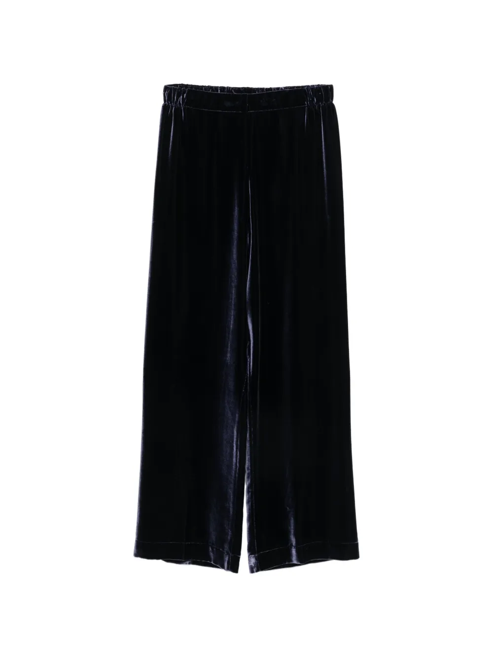 Why Ci Elastische Hose aus Samt - Blau