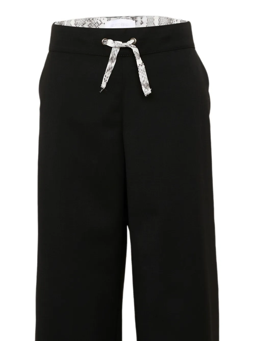 Roberto Cavalli Junior Broek met trekkoord en slangenprint Zwart