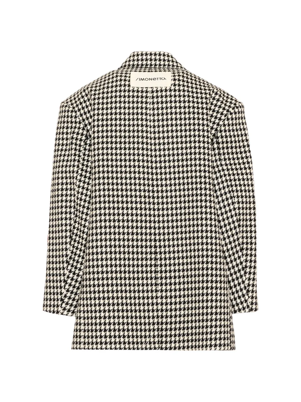 Simonetta Jack met pied-de-poule print en hartpatch Zwart