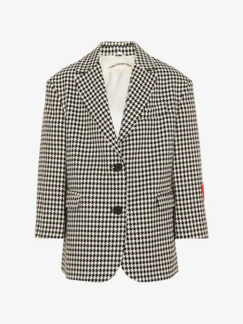 Simonetta houndstooth heart-patch jacket
