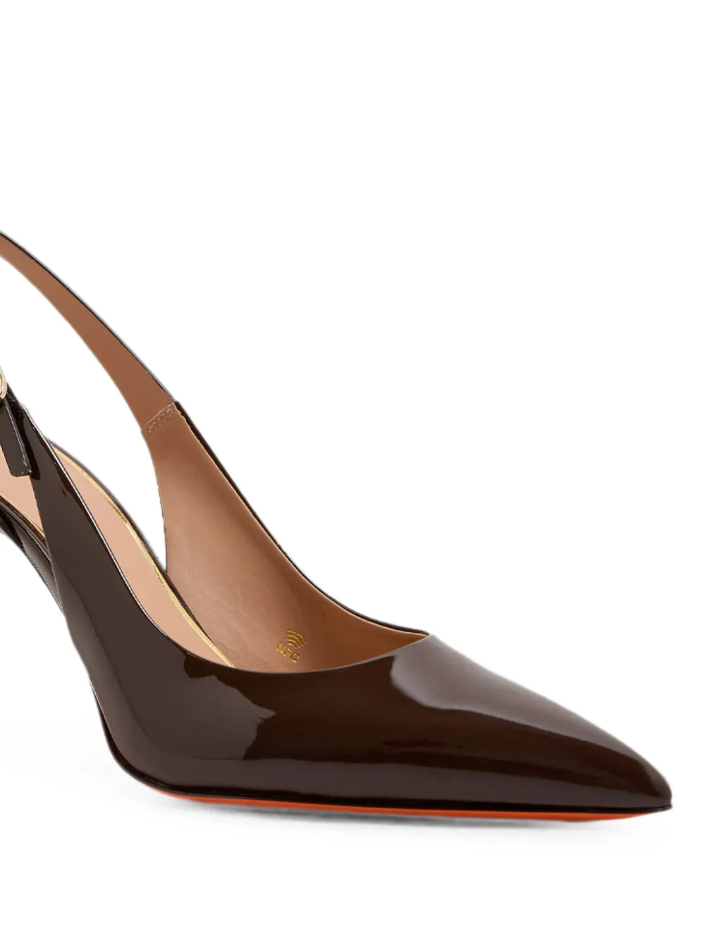Santoni pointed-toe slingback pumps Bruin