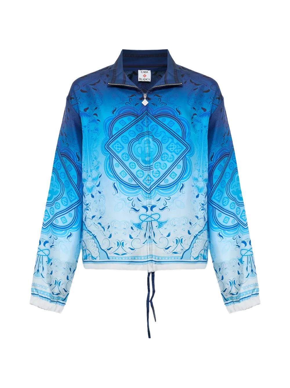 Casablanca blue gradient Egyptian Rug silk track jacket - Blau