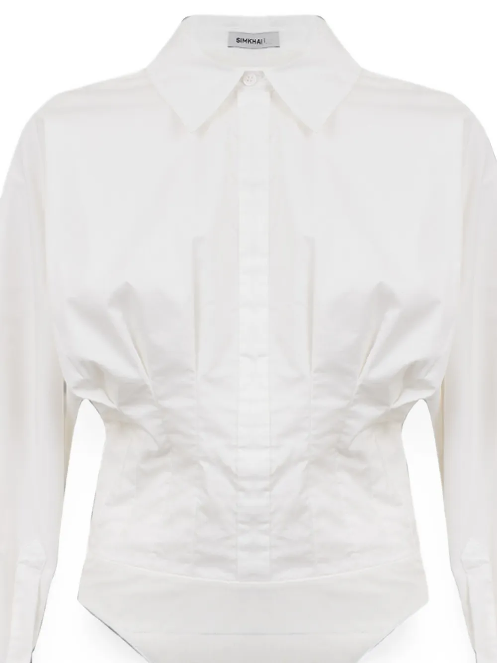 SIMKHAI Dolman body met plooien Wit
