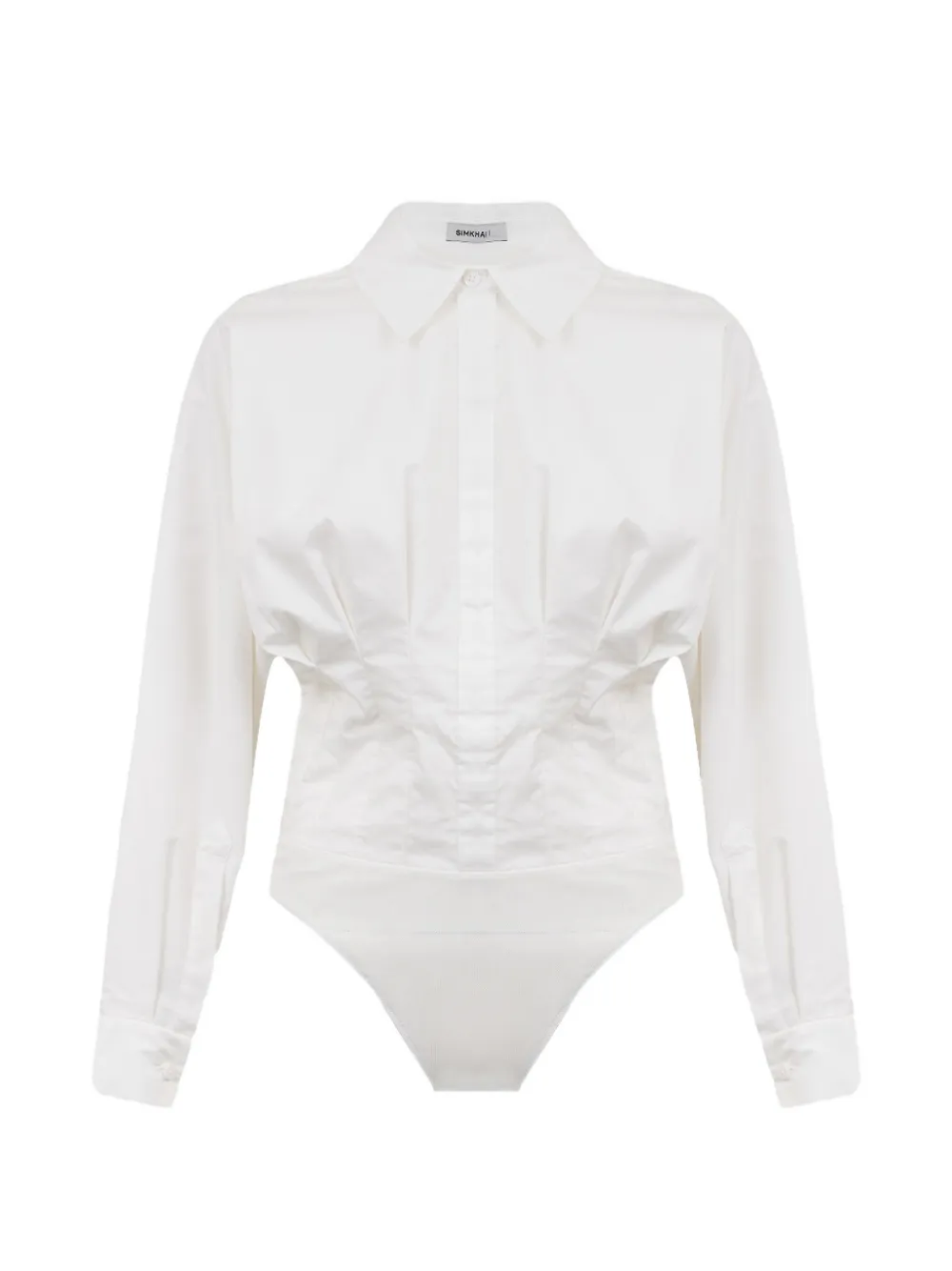 SIMKHAI Dolman pleated bodysuit - Weiß