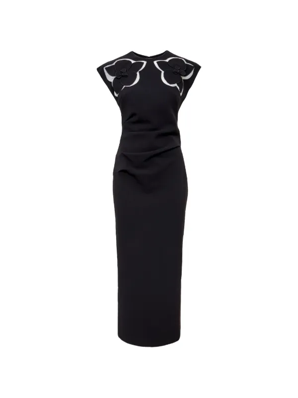 acler black and white dress Koda floral-appliqué Midi | product_category:Dresses The ’90s Rib Dress COLOR:Orange This maxi dress is