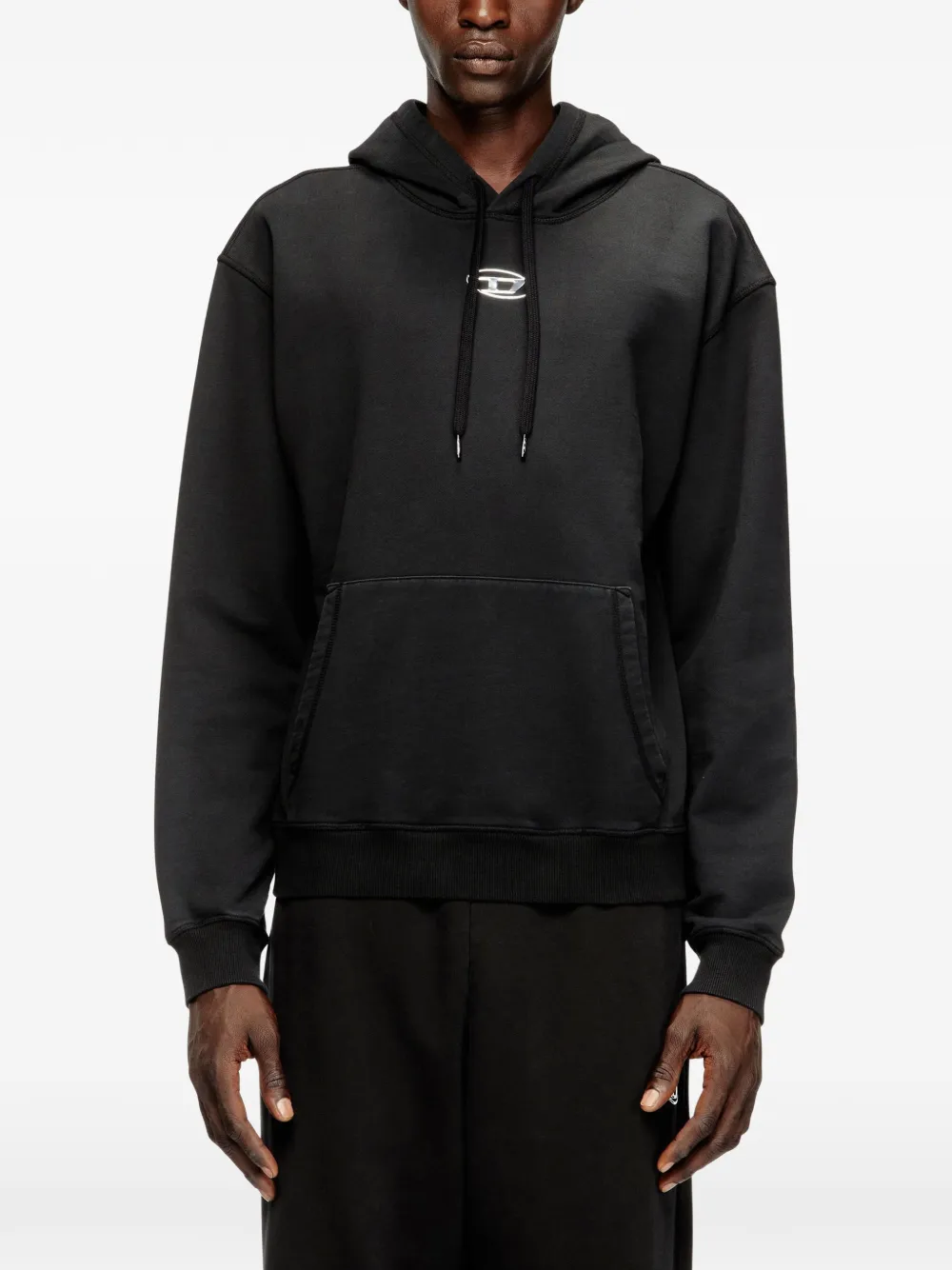Diesel S-Norm hoodie met logoprint Zwart