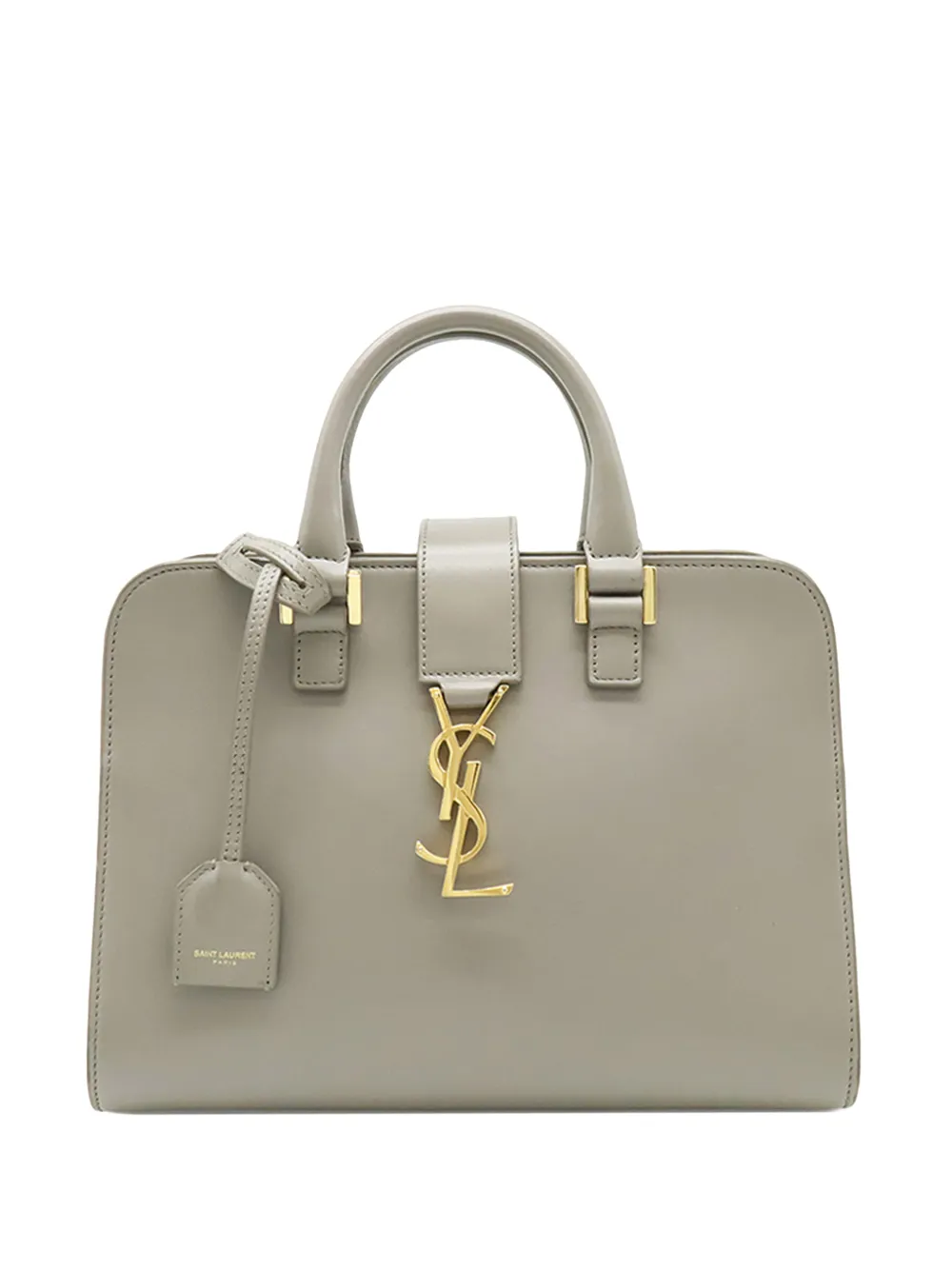 Saint Laurent Pre-Owned 2013-2026 Baby Leather Monogram Cabas satchel - Grigio