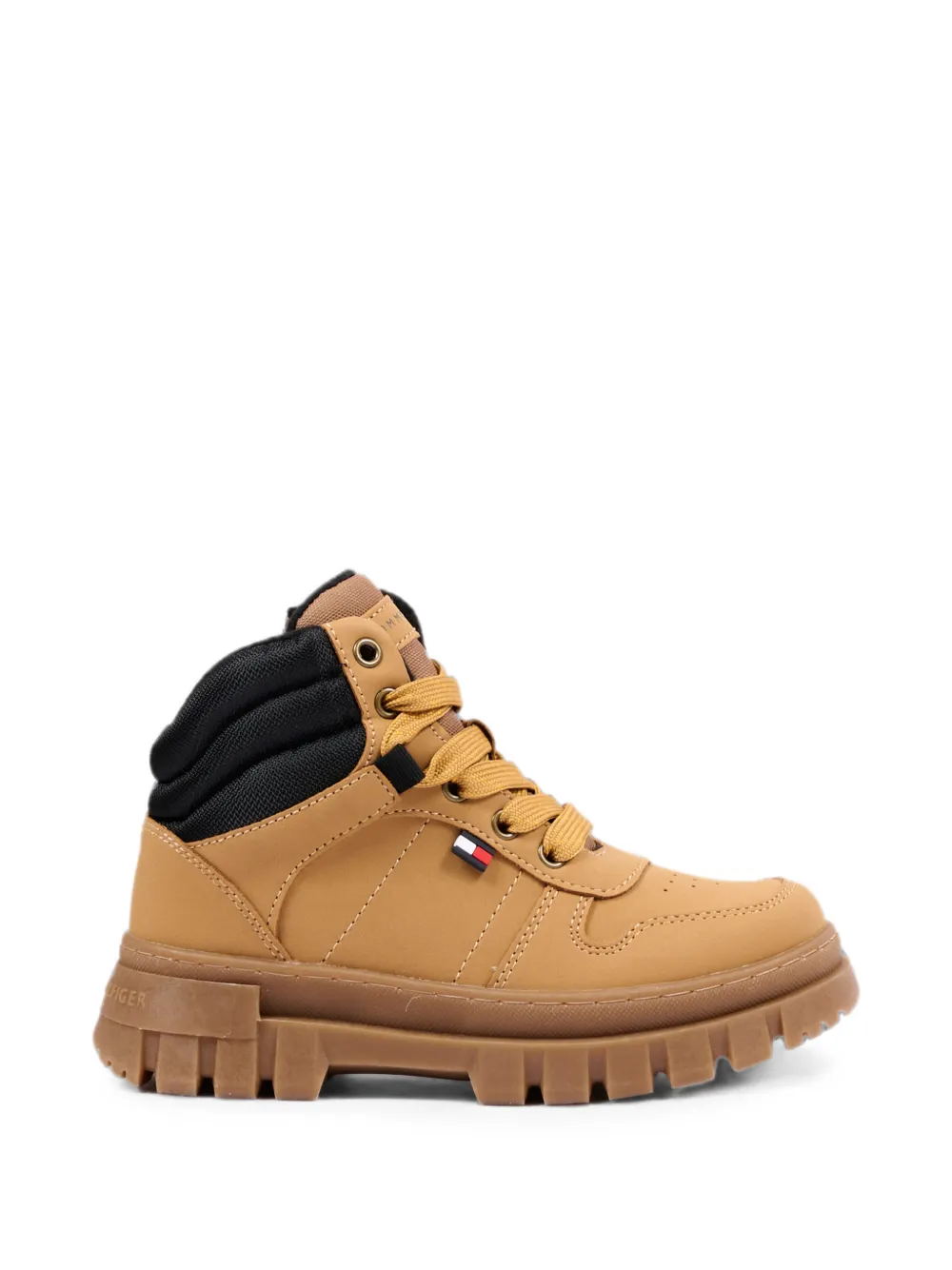 Tommy Hilfiger Junior lace-up leather boots Bruin