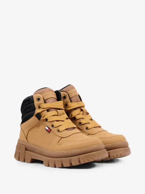 Tommy Hilfiger Junior botas de piel con cordones