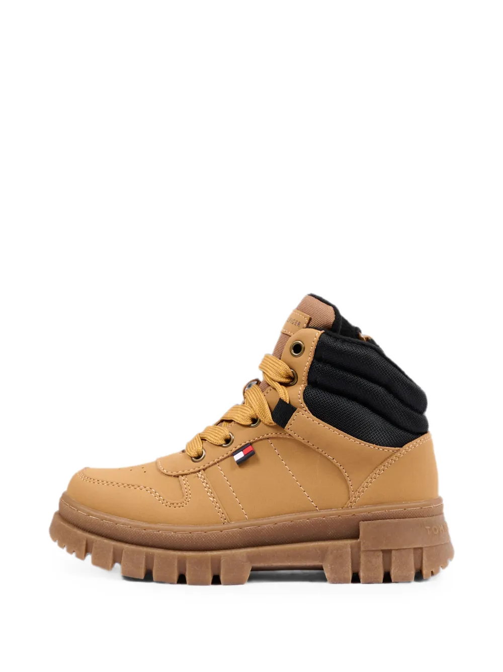 Tommy Hilfiger Junior lace-up leather boots Bruin