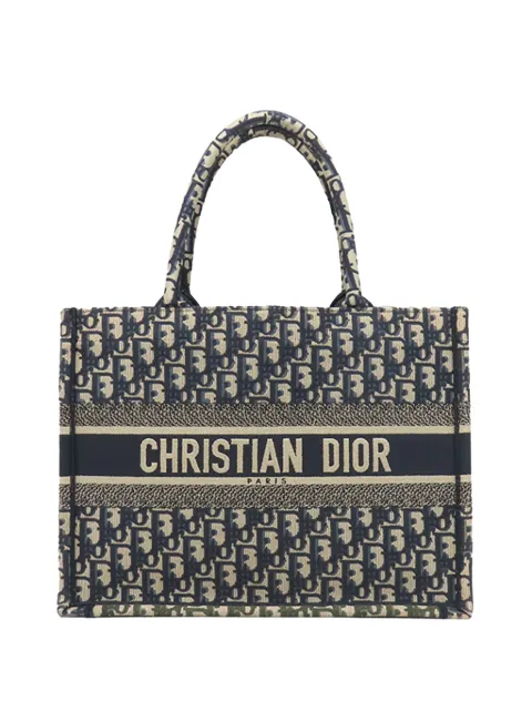 Christian Dior Pre-Owned 20th Century Medium Oblique Embroidered Canvas Book tote bag