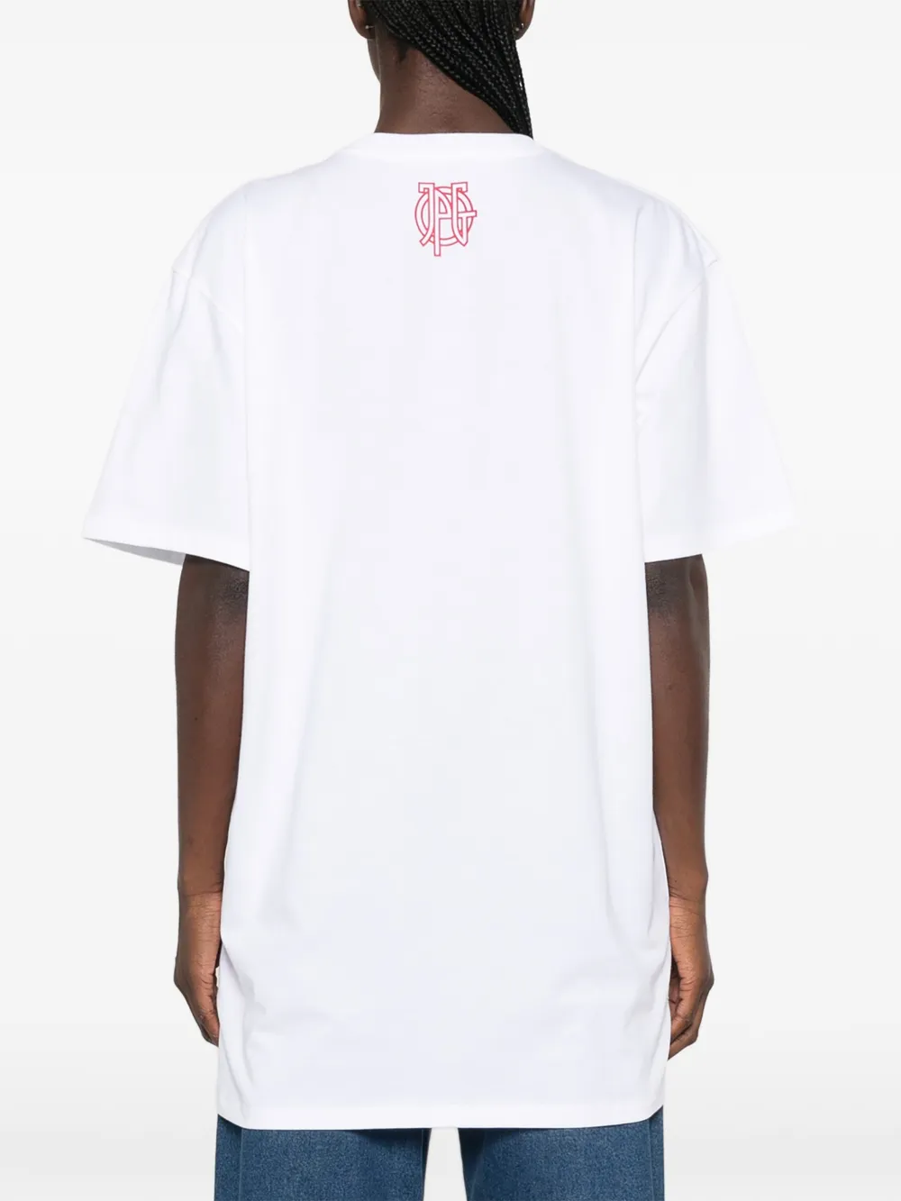 Jean Paul Gaultier Trompe l'oeil T-shirt met grafische print Wit