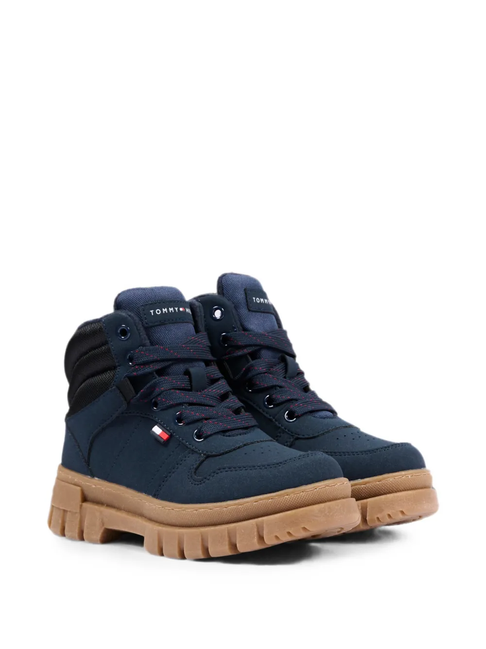 Tommy Hilfiger Junior canvas lace-up boots Blauw