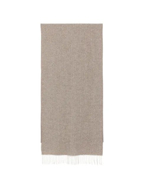 Fileria herringbone-pattern fringed scarf