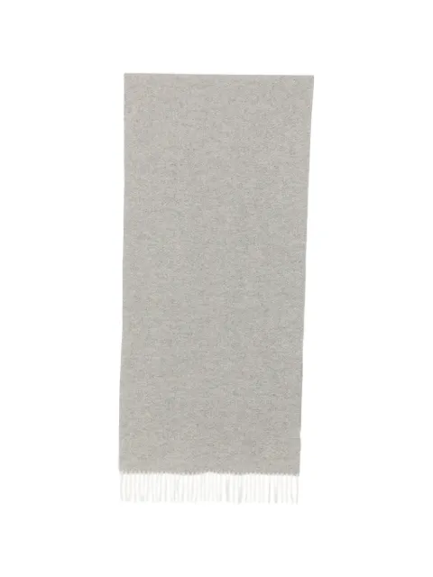 Fileria herringbone-patterned fringed scarf