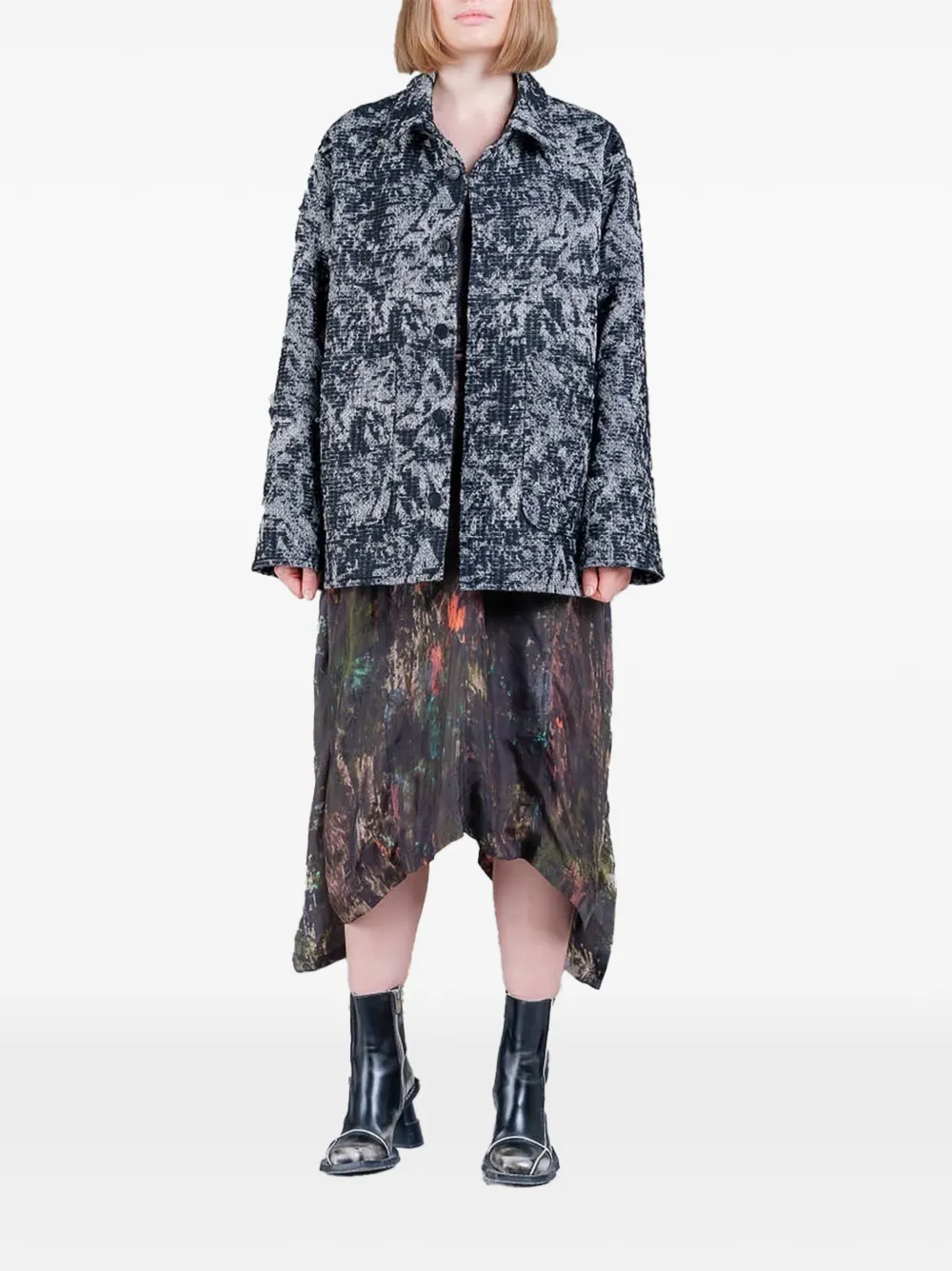 Henrik Vibskov Wheel textured-pattern Jacket | Black | FARFETCH