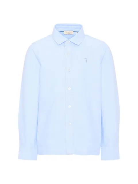 TRUSSARDI JUNIOR logo-embroidered long-sleeve shirt