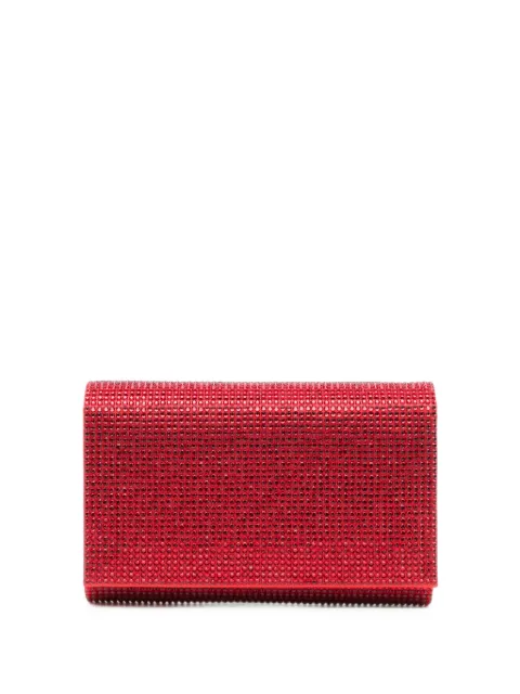 René Caovilla crystal-embellished chain-strap clutch bag