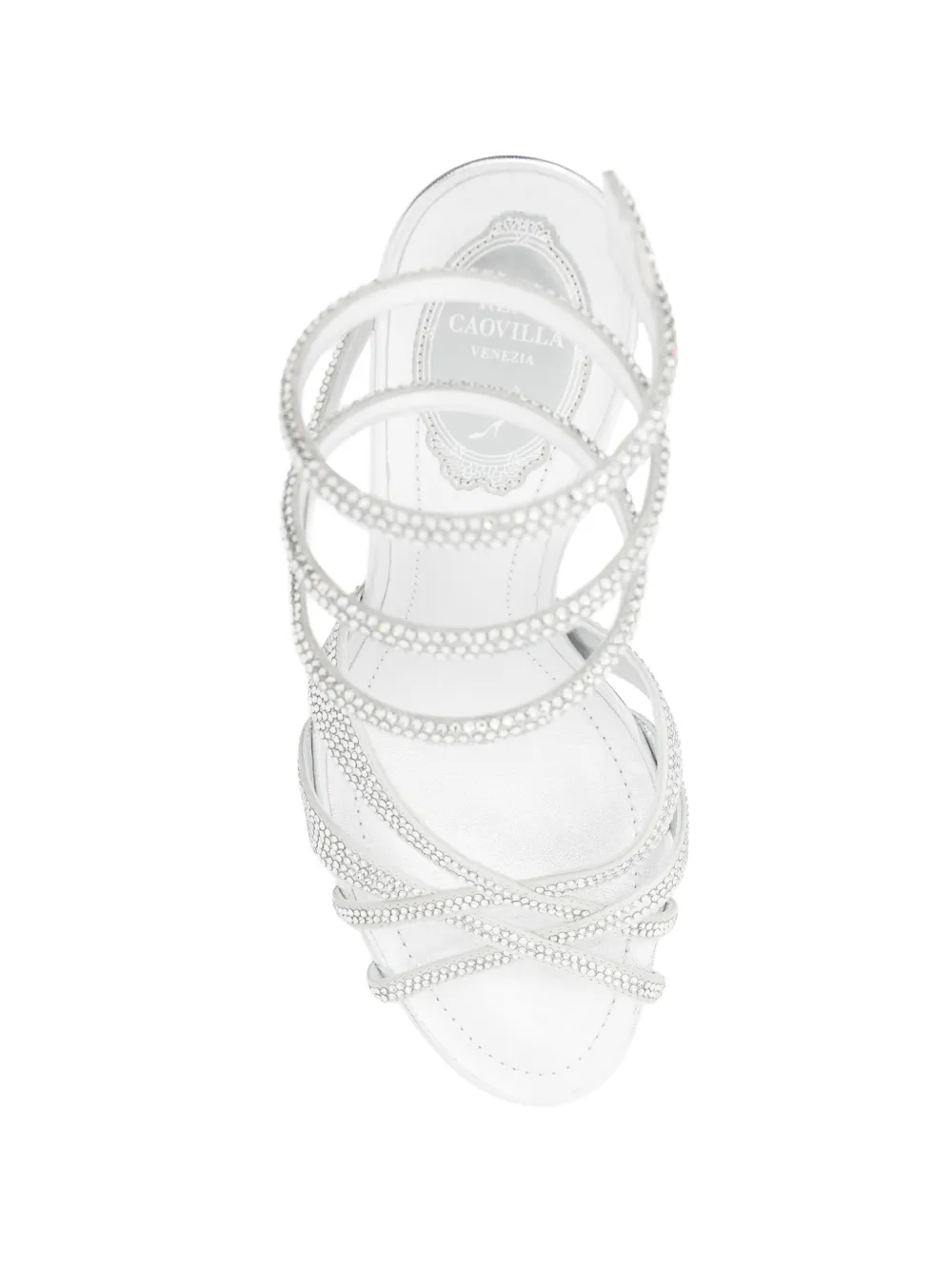 René Caovilla 105mm Cleo sandals Zilver