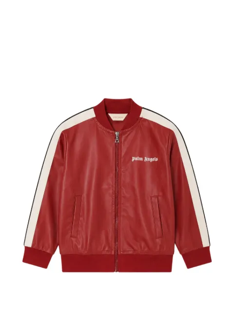 Palm Angels Kids logo-print side-stripe jacket