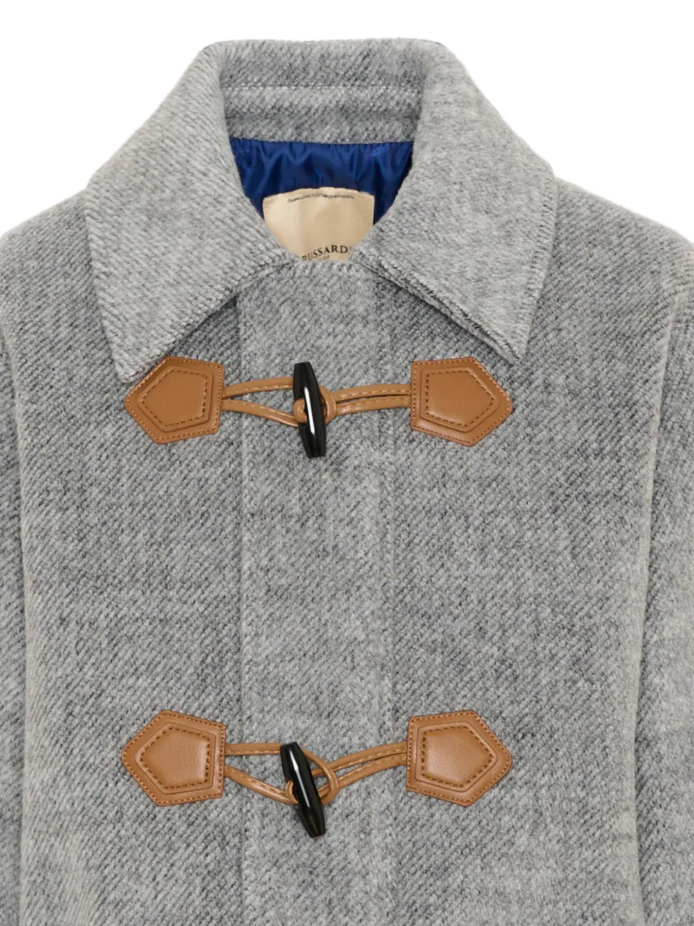 TRUSSARDI JUNIOR Jas met gemêleerd effect en houtje-touwtje sluiting Grijs