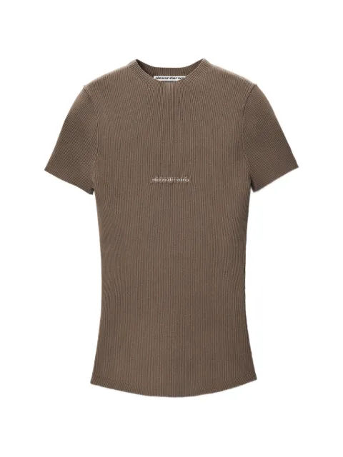 Alexander Wang ribbed-knit jacquard-logo top