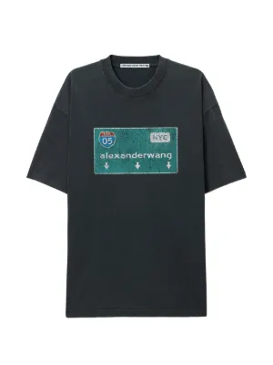 Alexander Wang graphic-print T-shirt | Black | FARFETCH