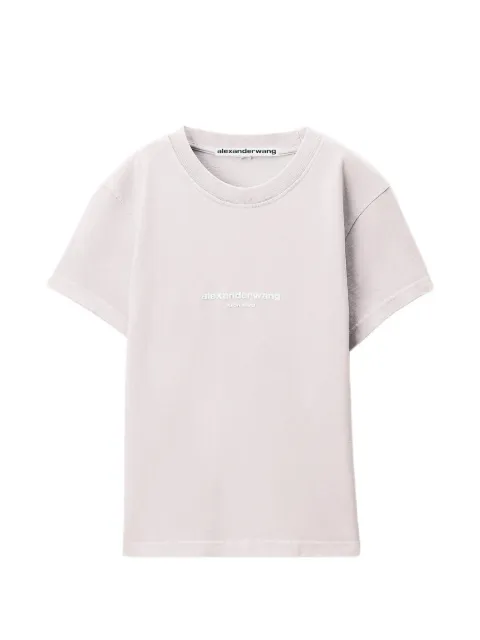 Alexander Wang logo print shrunken short sleeve T-shirt