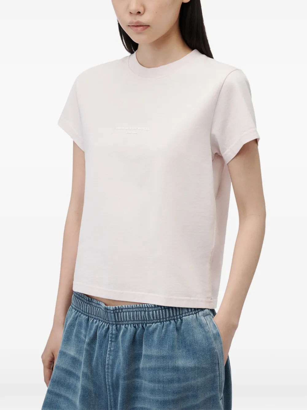 Alexander Wang T-shirt met korte mouwen en logo-print Roze
